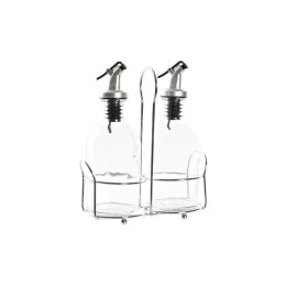 Buteleczka na oliwę DKD Home Decor dozownik do octu 16 x 6,5 x 17,5 cm Szkło Metal Przezroczysty 2 Sztuk (2 pcs)