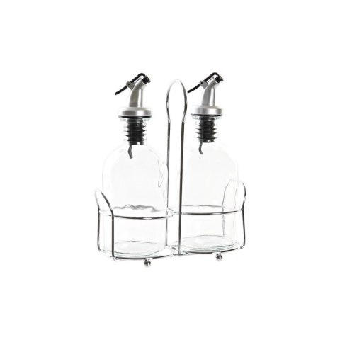 Buteleczka na oliwę DKD Home Decor dozownik do octu Przezroczysty Metal Szkło (2 Sztuk) (2 pcs) Buteleczka na oliwę DKD Home Decor dozownik do octu Przezroczysty Metal Szkło (2 Sztuk) (2 pcs)