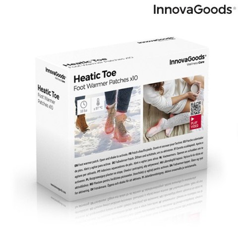 Plastry rozgrzewające stopy Heatic Toe InnovaGoods 10 Sztuk Plastry rozgrzewające stopy Heatic Toe InnovaGoods 10 Sztuk