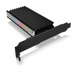 Karta PCIe z gniazdem M.2 M-Key dla jednego dysku SSD M.2 NVMe, podświetlenie ARGB IB-PCI224M2-RGB