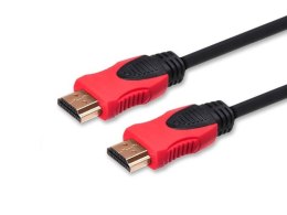Kabel HDMI (M) v2.0, 5m, miedź, czarny, złote końcówki, ethernet/3D, CL-113