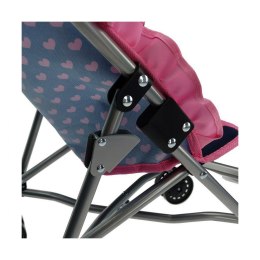 Wózek dla Lalek Reig Parasol Niebieski Różowy Kropki