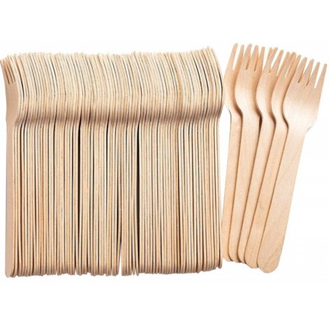 Abena Widelec Drewniany 16,5 cm, 100 sztuk (5396) Abena Widelec Drewniany 16,5 cm, 100 sztuk (5396)