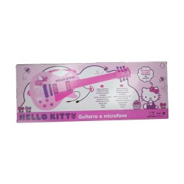 Gitara Dziecięca Hello Kitty Sprzęt elektroniczny Mikrofon Różowy