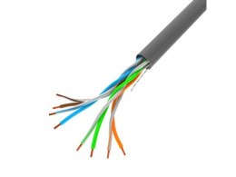 Kabel LAN UTP 100Mb/s 305m drut cca szary