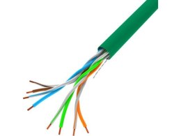 Kabel LAN UTP 100Mb/s 305m drut cca zielony
