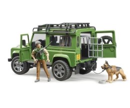 Pojazd Land Rover Defender z figurką leśnika i psem