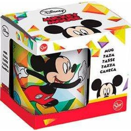 Kubek Mickey Mouse Happy smiles Ceramika Czerwony Niebieski (350 ml)
