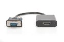 Konwerter/adapter audio-video VGA do HDMI, 1080p FHD, z audio 3.5mm MiniJack