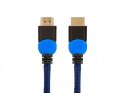 Kabel HDMI 2.0 niebiesko-czarny 1,8m, GCL-02