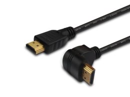 Kabel HDMI kątowy złoty v1.4 3D, 4Kx2K, 1.5m, CL-04