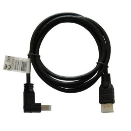Kabel HDMI kątowy złoty v1.4 3D, 4Kx2K, 1.5m, CL-04
