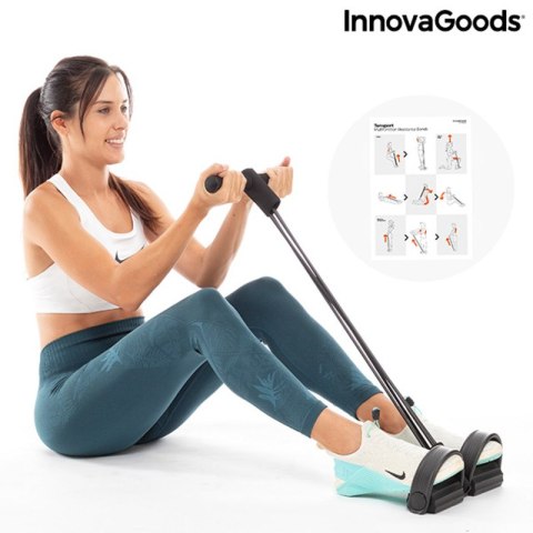 Wielofunkcyjne Elastyczne Taśmy Oporowe z Przewodnikiem z Ćwiczeniami Tensport InnovaGoods Wielofunkcyjne Elastyczne Taśmy Oporowe z Przewodnikiem z Ćwiczeniami Tensport InnovaGoods