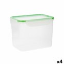 Hermetyczne pudełko na lunch Quid Greenery Przezroczysty Plastikowy (3,7 L) (Pack 4x)