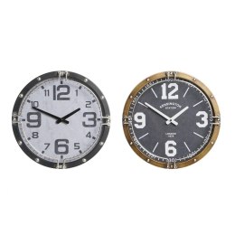 Zegar Ścienny DKD Home Decor 40,5 x 10 x 40,5 cm Szkło Żelazo (2 Sztuk)
