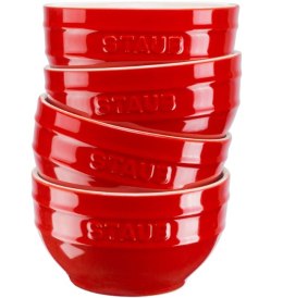 Zestaw 4 misek okrągłych STAUB 40508-146-0 - czerwony 14 cm
