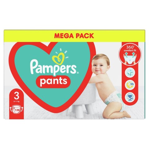 PAMPERS Pieluchomajtki MB Rozm 3, 6-11kg, 128szt PAMPERS Pieluchomajtki MB Rozm 3, 6-11kg, 128szt