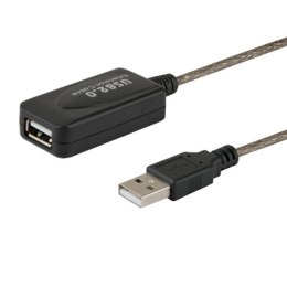 Kabel SAVIO cl-76 (USB 2.0 typu A M - USB 2.0 typu A F; 5m; kolor czarny)