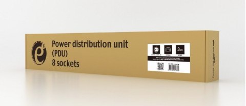 GEMBIRD LISTWA ZASILAJĄCA RACK 19" PDU EG-PDU-014-C14 1U, 10A, 8X SCHUKO, WTYK C14, KABEL 3M GEMBIRD LISTWA ZASILAJĄCA RACK 19" PDU EG-PDU-014-C14 1U, 10A, 8X SCHUKO, WTYK C14, KABEL 3M