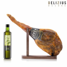 Zestaw szynki dojrzewającej Bodega, oliwy z oliwek i stojaka na szynkę Delizius Deluxe