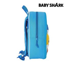 Plecak dziecięcy 3D Baby Shark M890 Jasnoniebieski (27 x 32 x 10 cm)