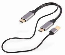 Adapter HDMI do DP 4K M 60Hz USB-A powered