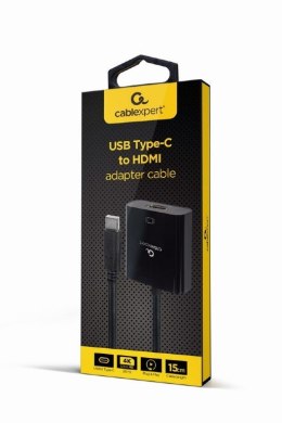 Adapter USB-C do HDMI 4K 30Hz female 15 cm