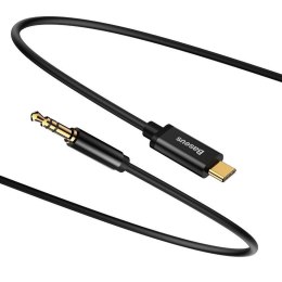 Kabel Baseus CAM01-01 (USB typu C M - Jack 3,5 mm M; 1,2m; kolor czarny)