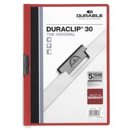 Folder z teczkami Durable Duraclip 30 Czerwony Przezroczysty A4 25 Części
