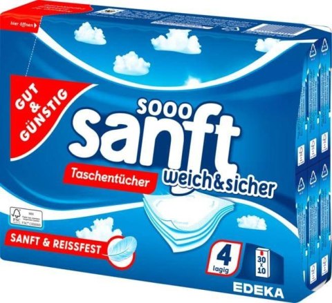 G&G Chusteczki Jednorazowe 30x10 sztuk 4 warstwy G&G Chusteczki Jednorazowe 30x10 sztuk 4 warstwy