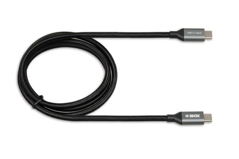 Kabel IBOX IKUMTC31G2 (USB typu C - USB typu C ; 1m; kolor czarny) Kabel IBOX IKUMTC31G2 (USB typu C - USB typu C ; 1m; kolor czarny)