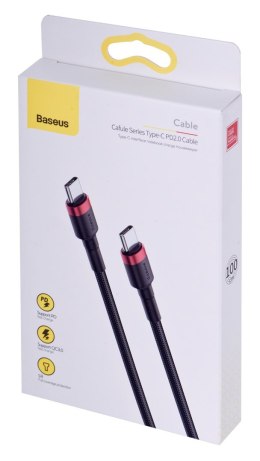 Kabel Baseus Cafule CATKLF-G91 (USB typu C - USB typu C ; 1m; kolor czarny)
