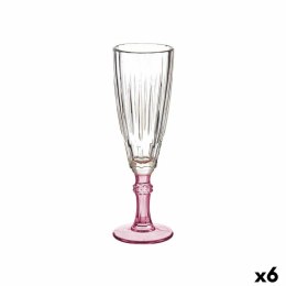 Kieliszek do szampana Szkło Różowy 6 Sztuk (170 ml)
