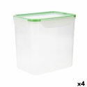 Hermetyczne pudełko na lunch Quid Greenery Przezroczysty Plastikowy 4,7 L (4 Sztuk) (Pack 4x)