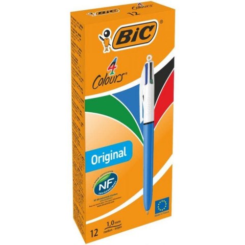 Pióro Bic Original 4 kolorów Wielokrotnego ładowania 0,32 mm 12 Części Pióro Bic Original 4 kolorów Wielokrotnego ładowania 0,32 mm 12 Części