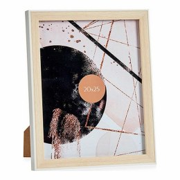 Ramka na Zdjęcia Drewno Brązowy Biały Plastikowy Szkło (22,6 x 2 x 27,6 cm) (6 Sztuk)