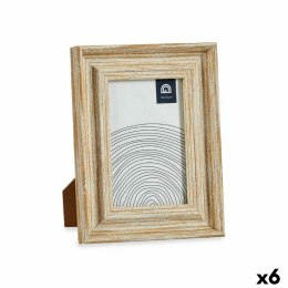 Ramka na Zdjęcia Szkło Złoty Drewno Brązowy Plastikowy (16,2 x 2 x 21 cm) (6 Sztuk)
