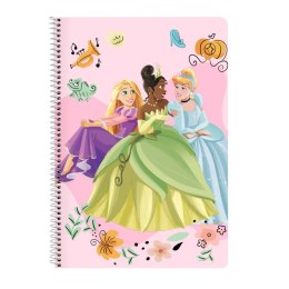Notatnik Disney Princess Magical Beżowy Różowy A4 80 Kartki
