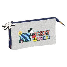 Piórnik Potrójny Mickey Mouse Clubhouse Only one Granatowy 22 x 12 x 3 cm