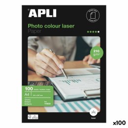 Błyszczący Papier Fotograficzny Apli Laser Dwustronny 100 Kartki A4