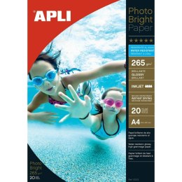 Błyszczący Papier Fotograficzny Apli Photobright Inkjet A4 100 Kartki 20 Kartki