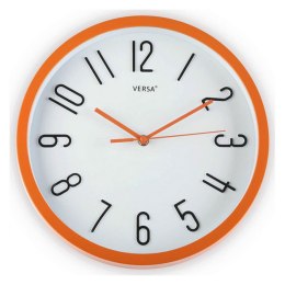 Zegar Ścienny Versa Wielokolorowy Pomarańczowy Plastikowy Fusion 4,6 x 30 x 30 cm