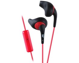Słuchawki JVC HAE-NR15BRE (douszne, sportowe, ze sterowaniem i mikrofonem, red/black)