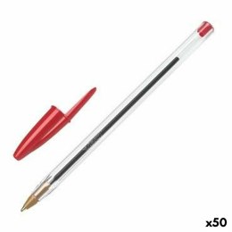 Pióro Bic Cristal Oryginał Czerwony 0,32 mm (50 Sztuk)