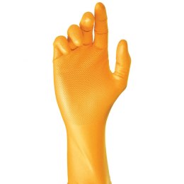 Rękawice jednorazowego użytku JUBA Grippaz Pudełko Bez pudru Pomarańczowy Nitryl (50 Sztuk) - 7