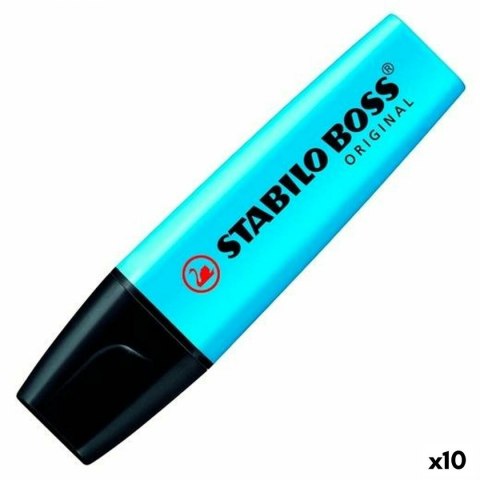 Marker fluorescencyjny Stabilo Boss Niebieski (10 Sztuk) (1 Sztuk)