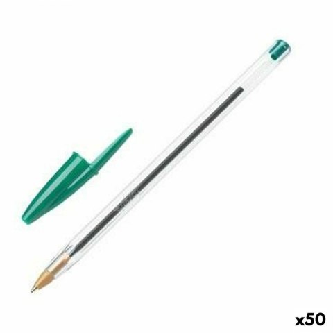 Pióro Bic Cristal Oryginał Kolor Zielony 0,32 mm (50 Sztuk)