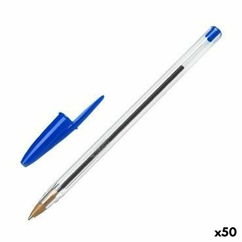 Pióro Bic Cristal Oryginał Niebieski 0,32 mm (50 Sztuk) Pióro Bic Cristal Oryginał Niebieski 0,32 mm (50 Sztuk)