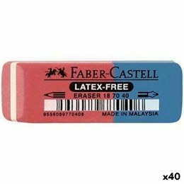 Gumka do Mazania Faber-Castell Niebieski Czerwony (40 Sztuk)