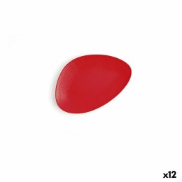 Płaski Talerz Ariane Antracita Trójkątny Czerwony Ceramika Ø 21 cm (12 Sztuk)
